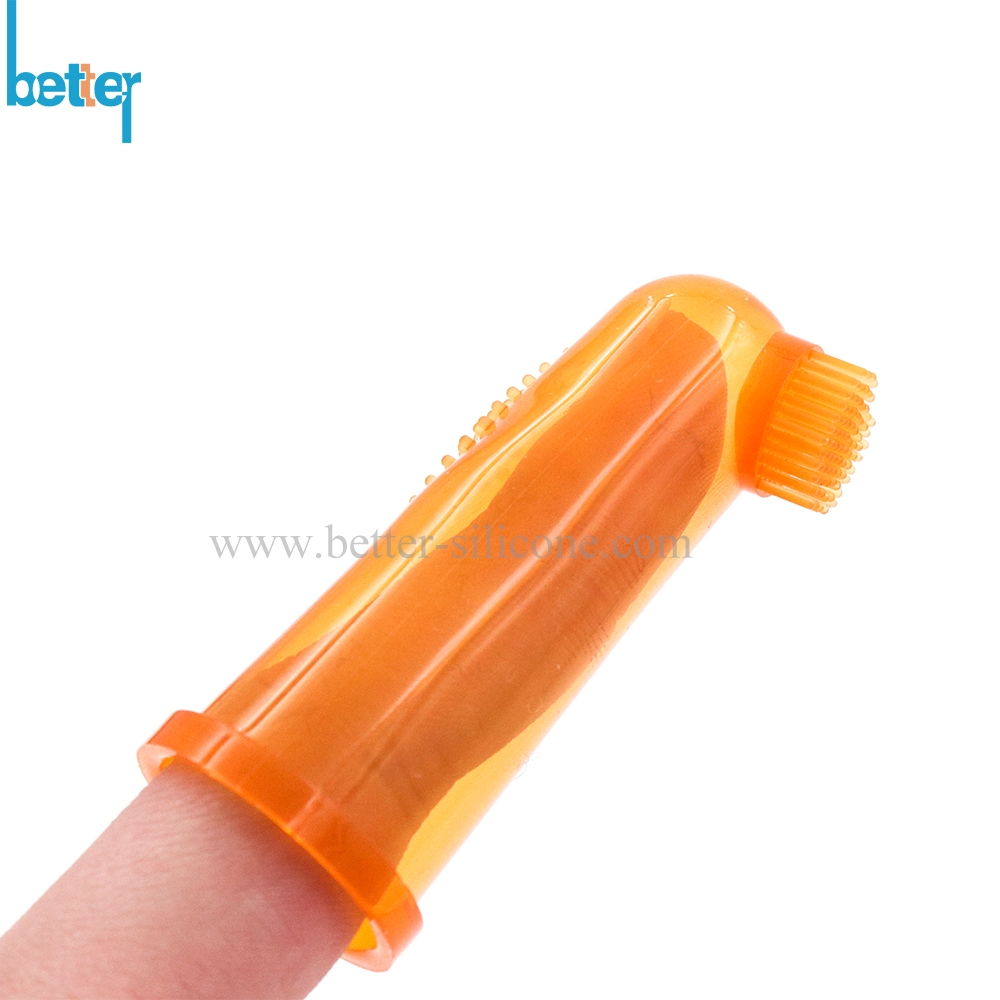 Liquid Silicone Finger Infant/Child/Baby/Children/Kids Oral Bristle Toothbrushes with Cases