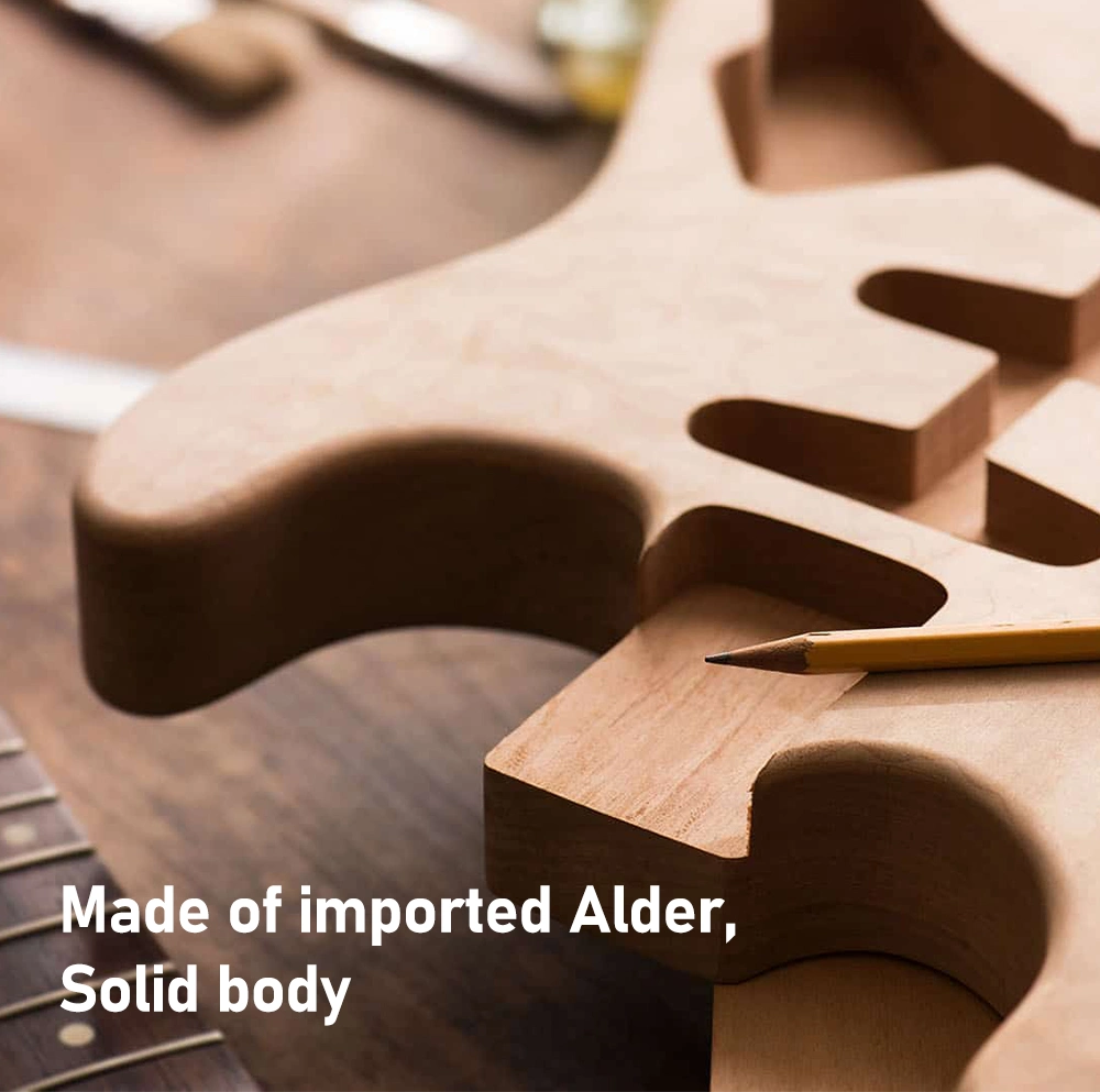 Standard SSS Pickup Route Alder Wood Top Quality St Guitar Body