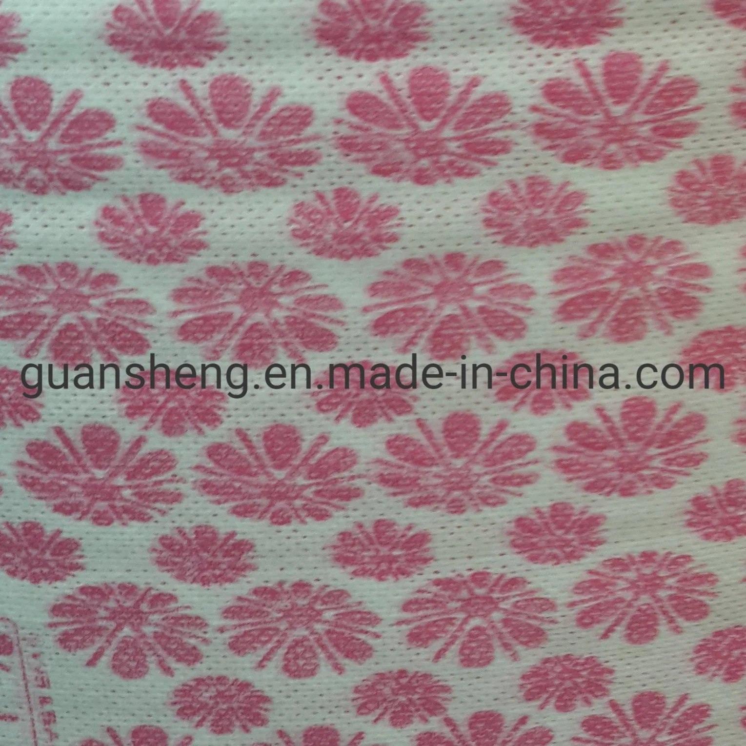 China Manufacture Viscose/Polyester/Cotton/Bamboo Customized Printing Wave Plain Spunlace Nonwoven Fabric for Wipes