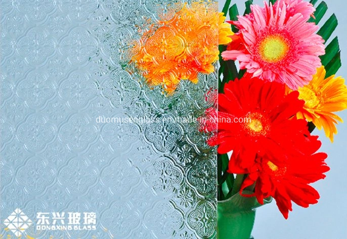 5mm Thickness 2134mm X 2440mm Various Patterns for Option Translucent Kitchen Windows Patterned Glass