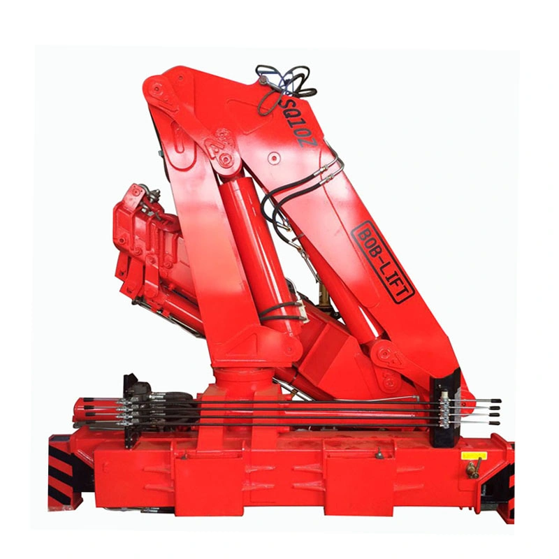 Hydraulic Knuckle Boom Truck Mounted Crane Lifting Equipment 10 Ton with Remote Control