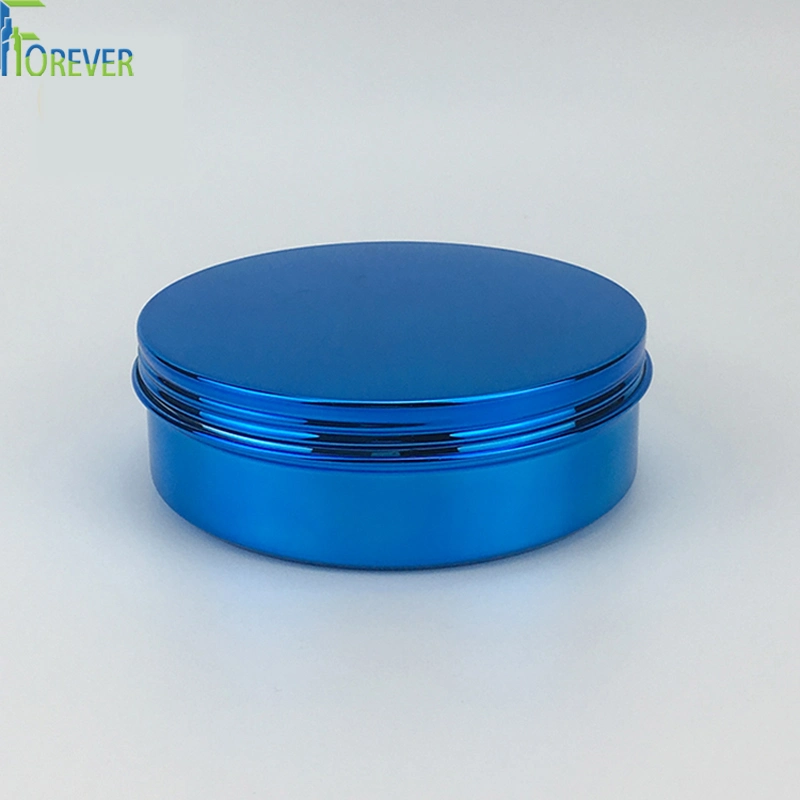 Aluminium Tin Can Manufacturing Custom Round Small Metal Cosmetic Container Packaging 30ml Candle Aluminium Jar with Screw Lid