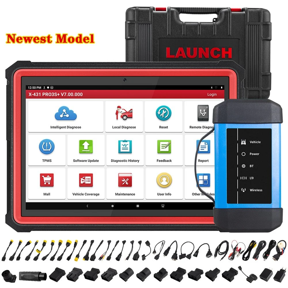 Launch X431 PRO3s+ Hdiii 10.1 Inch 12V & 24V Car & Truck Diagnostic Scanner Obdii Auto Coder Reader Auto Diagnostic Tools