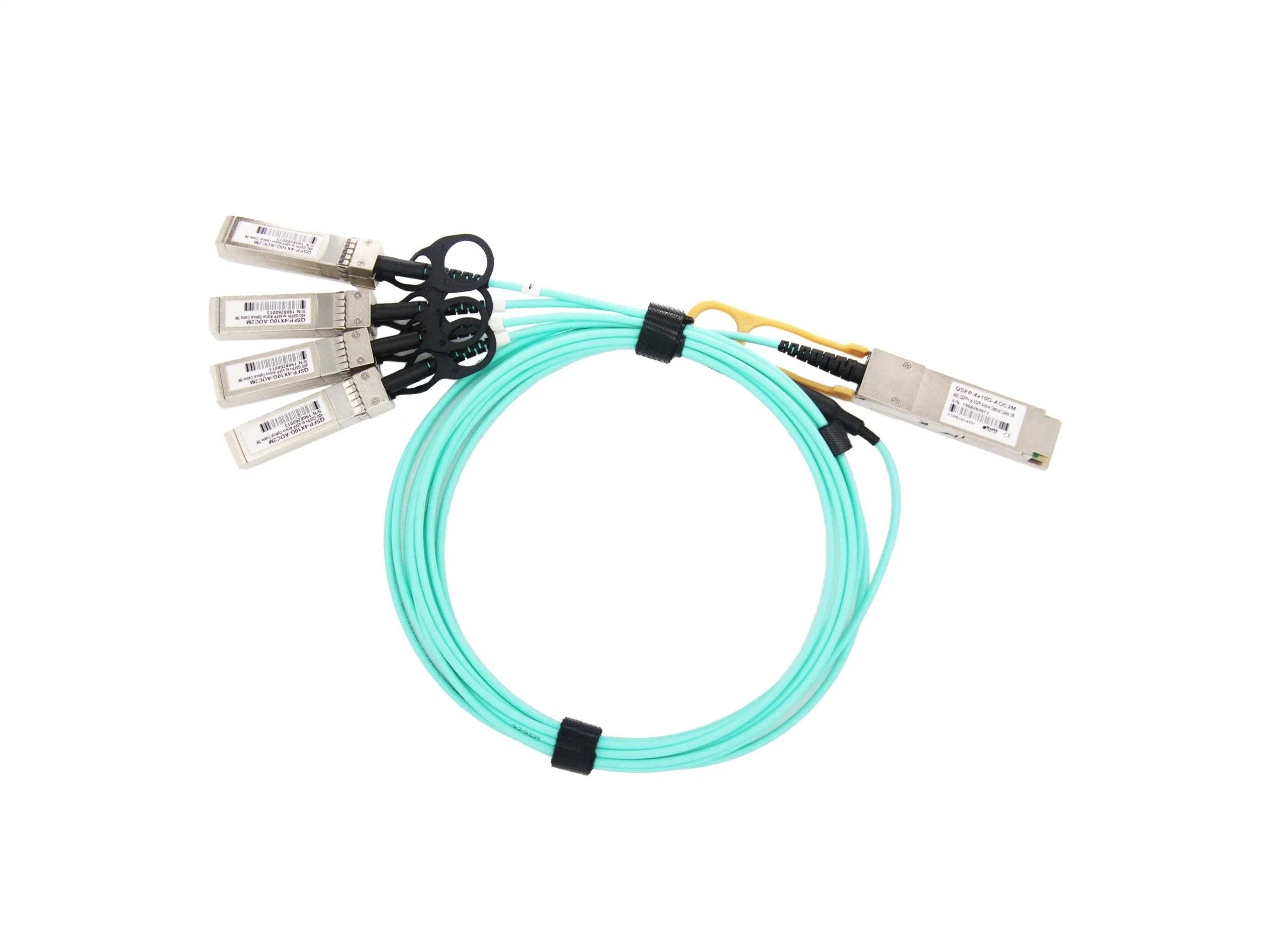 5m 40g Qsfp+ to 4X10g SFP+ Aoc Active Optical Cable Optic Cable Mmf for Ethernet and Fiber Channel