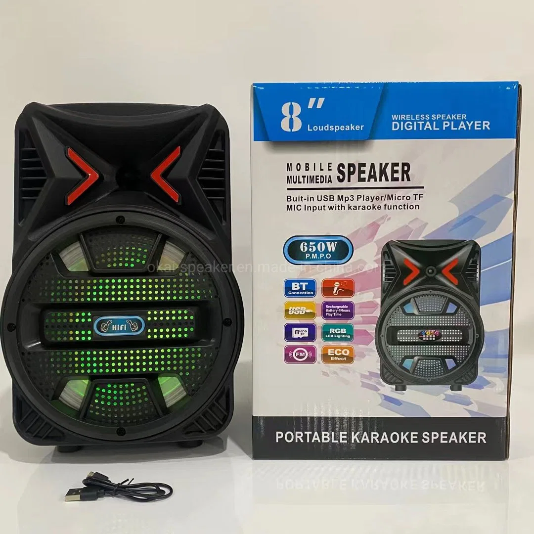 Portable Bluetooth Speaker Outdoor Camping Wireless Audio Sound Box with USB/Charging/TF Card