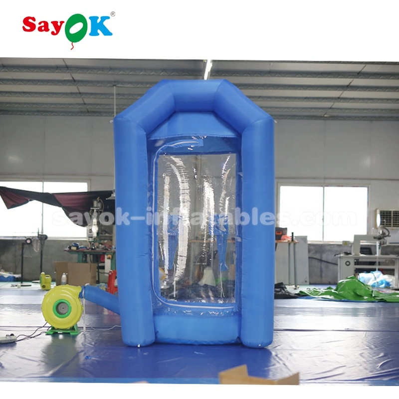 Blue Inflatable Money Booth Cash Cube for Business