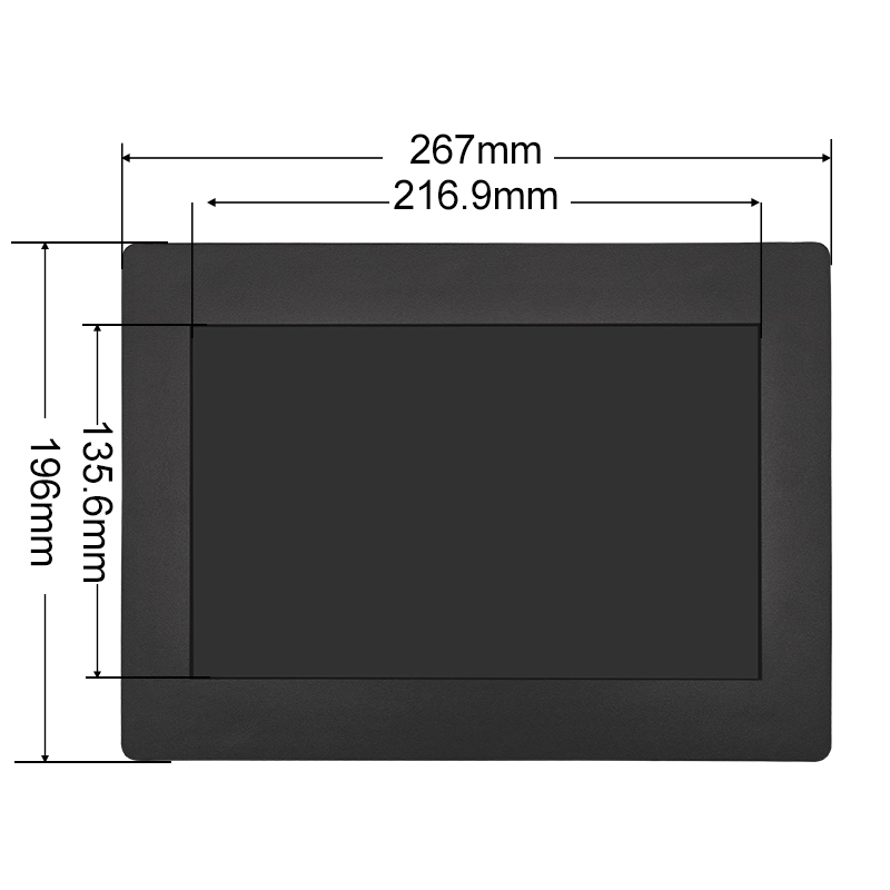 Factory 10.1" 10" Metal Embedded Panel PC Industrial Monitor with Vase Wall Mounted Display HDMI Port