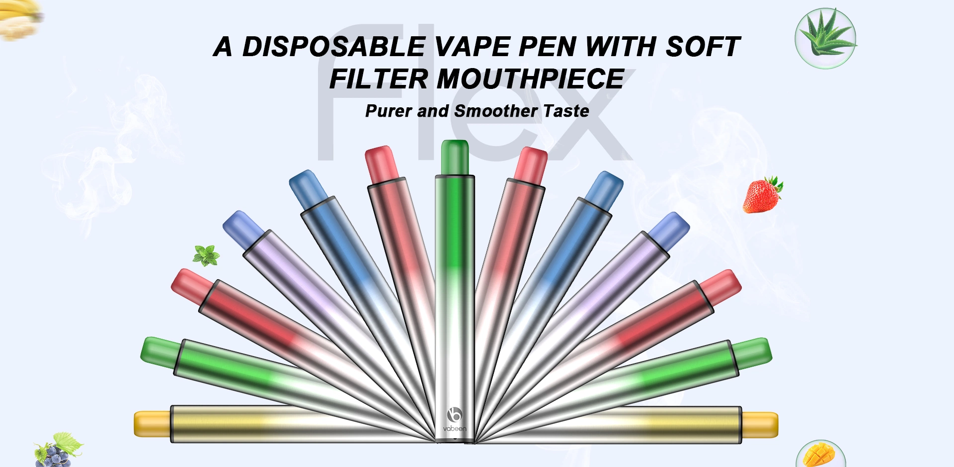 Vabeen Unique Design Flex Series Disposable/Chargeable Vapes Pen Tpd Certification Vaporizer Device with 10 Flavor Suitable for Europe Market