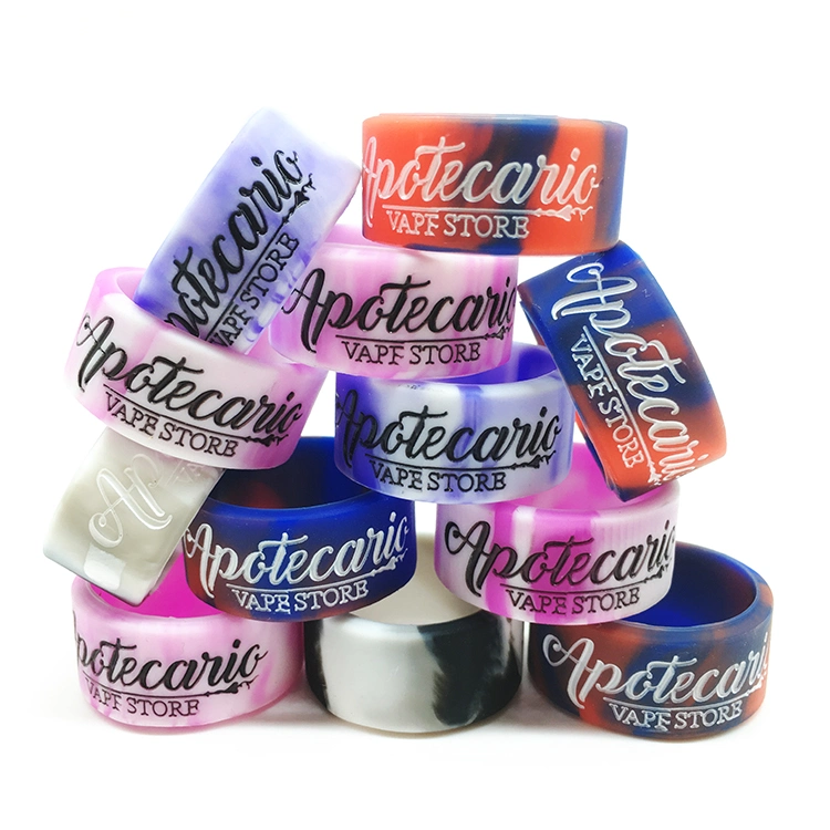 2023 USA Hot New Arrival Custom Vape Band Free Samples Silicone Rubber Band for Decoration Rda Mods or Eliquids