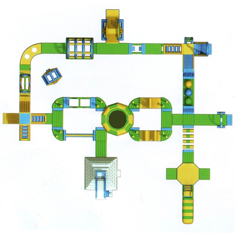Новый дизайн с плавающей запятой водных аттракционов коммерческих игр воды Большой надувной Водный парк