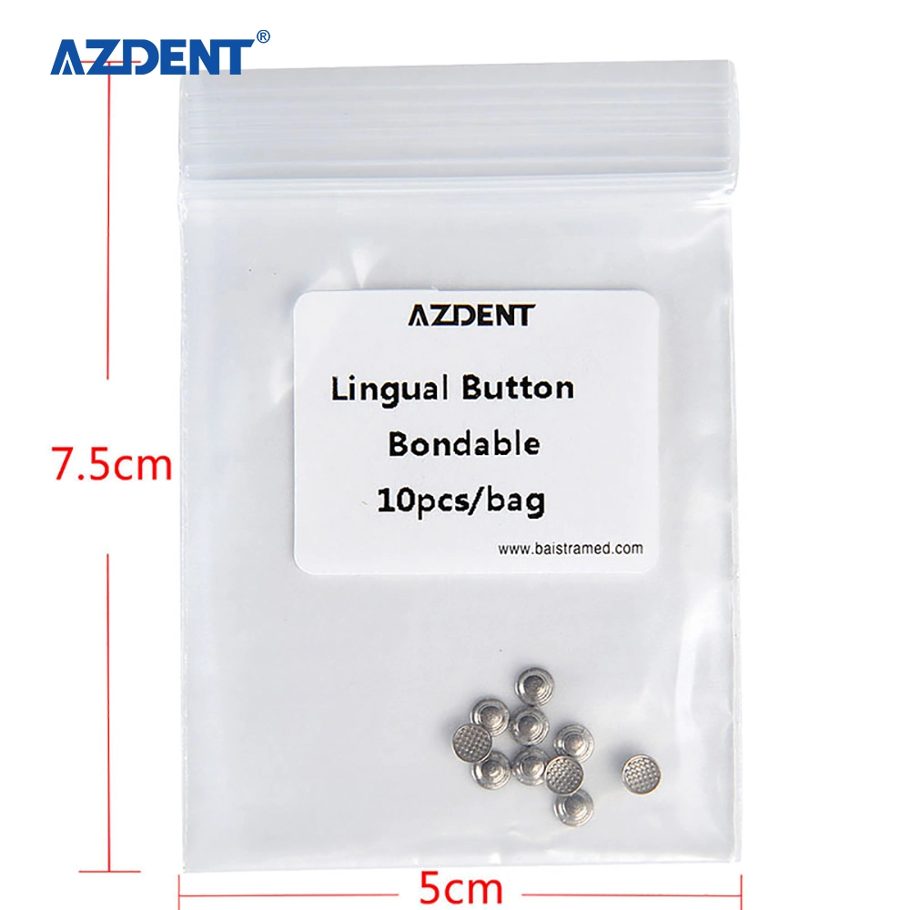 Azdent Smooth Surface Bondable Spherical Base Metal Orthodontic Lingual Buttons