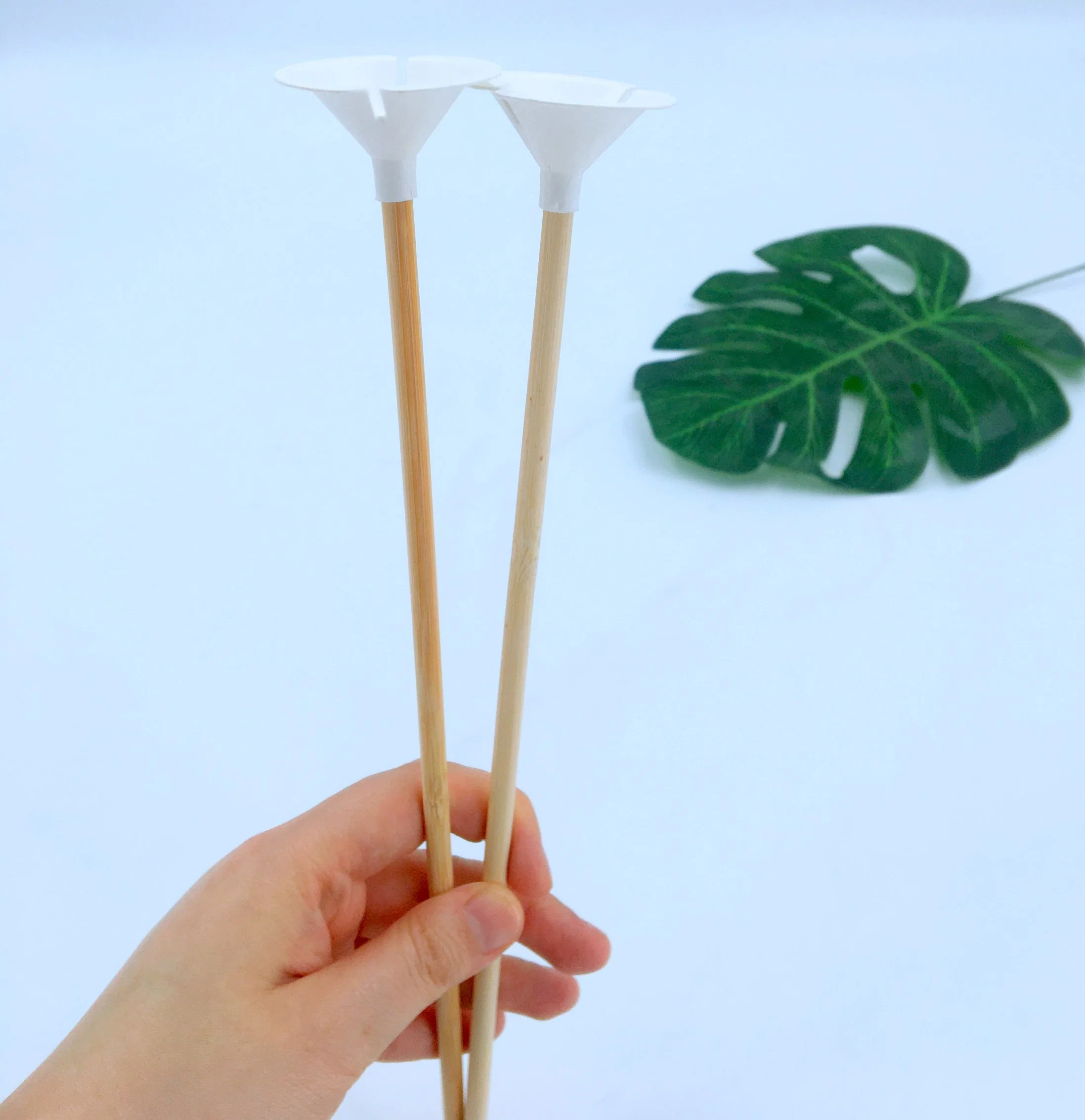 Eco-Friendly Biodegradable Bamboo Balloon Stick with Paper Cup