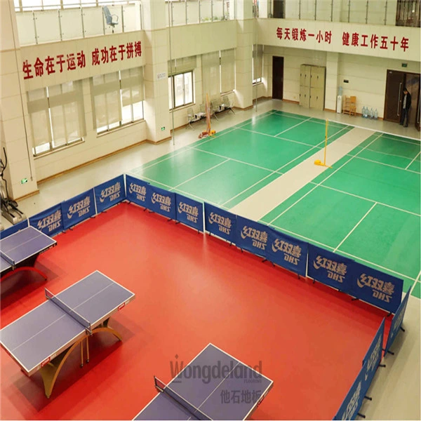 PVC Plastic Sports Vinyl Flooring Sheet Roll for Table Tennis Courts