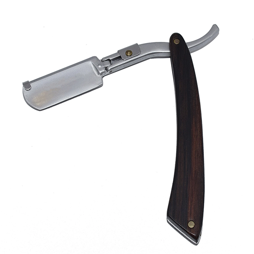 Männer Rasierer Solid Wood Griff Barber Hair Cut Rasierer Professional Friseurmesser Rasiermesser Wechseln Messer