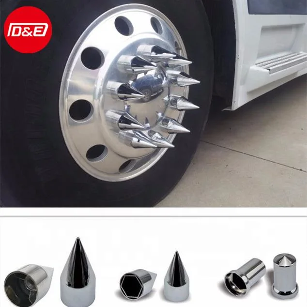 Chromed Plastic with Insert Ring Wheel Nut Cover 57.5*25*25.5