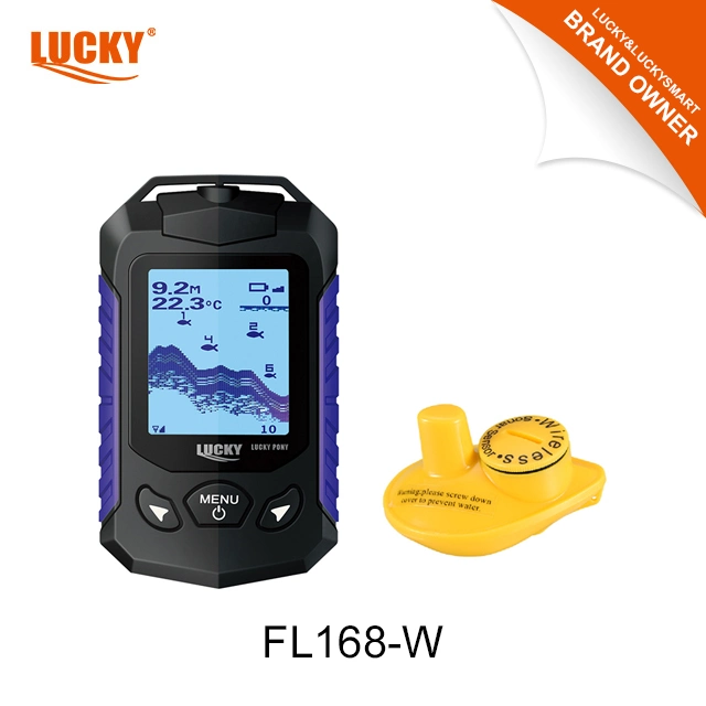 Lucky fish finder FL168-W 2.8inch Pantalla de matriz de puntos con los sensores inalámbricos