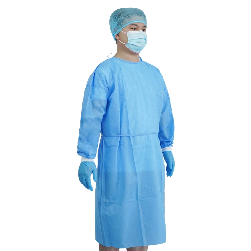 FDA CE Approved Hospital Disposable Medical Surgical PP SMS Isolation Gown