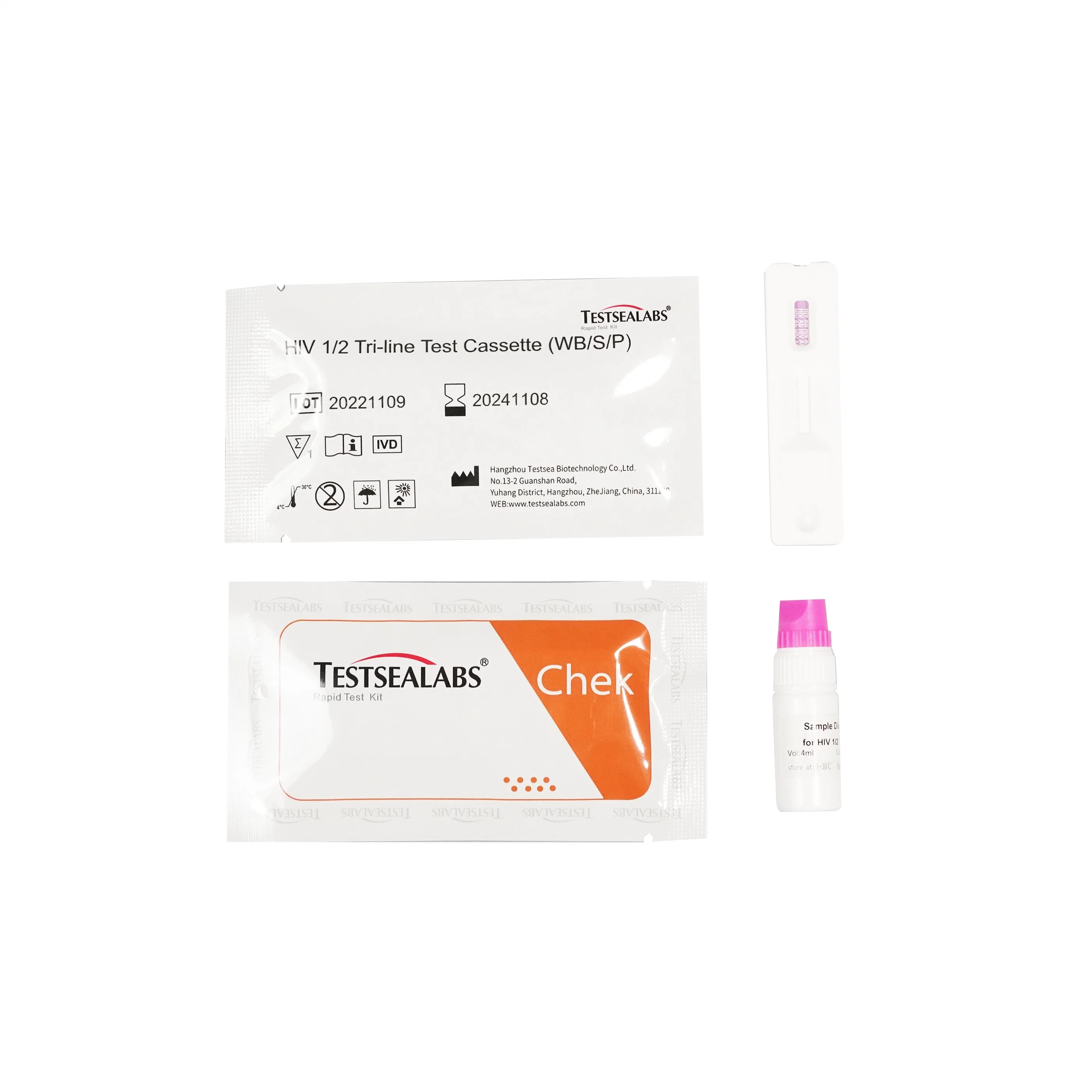 Manufacture Rapid Test Kit HIV 1+2 Tri-line Test