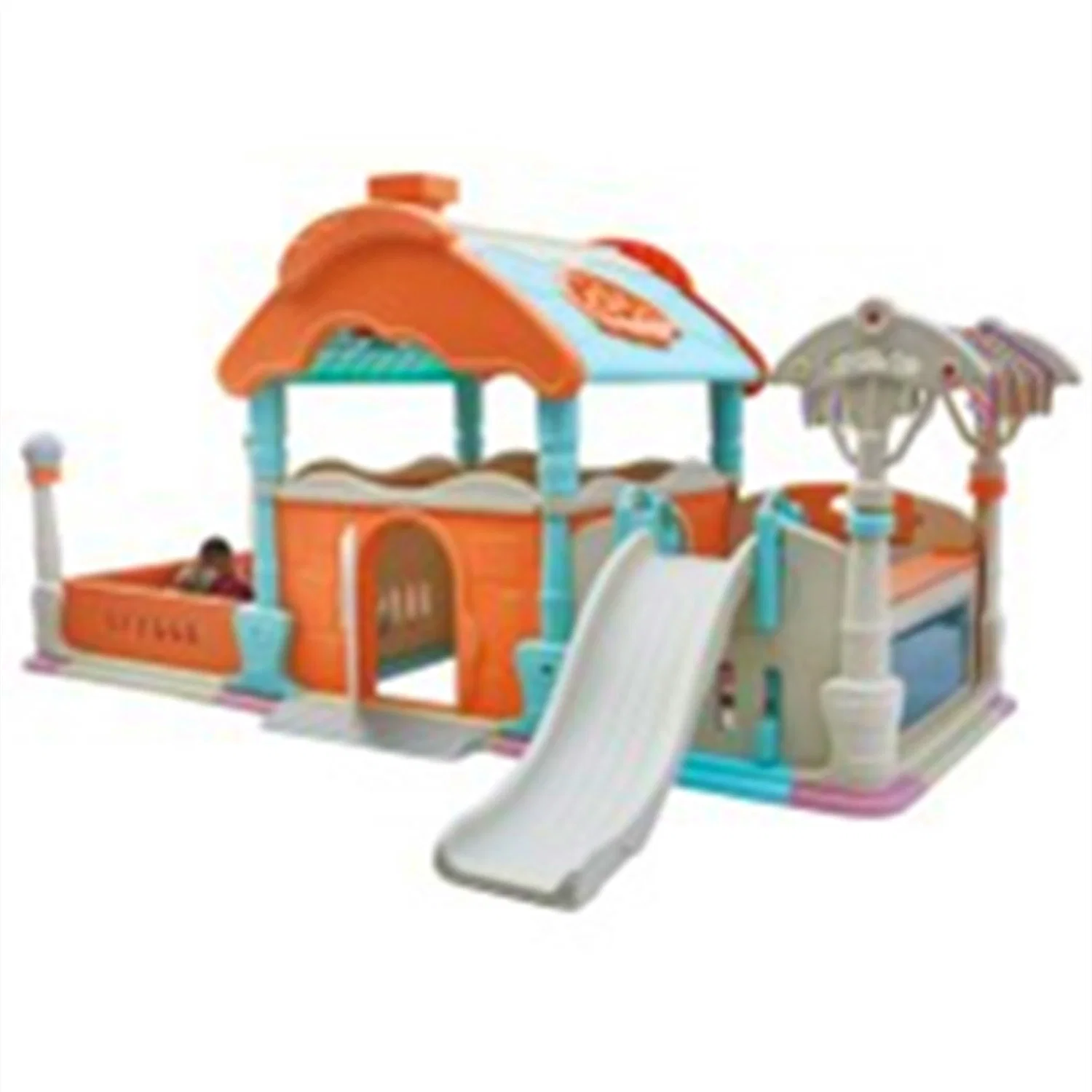 Equipamento de parque de diversões Kids Outdoor Plastic House Slide Toy 524b