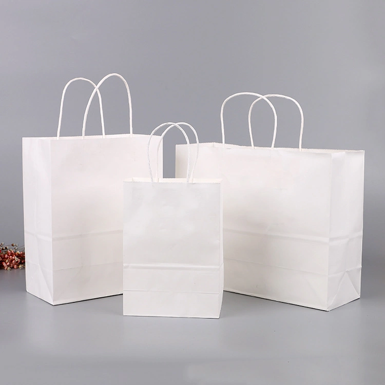 Basic Customization Custom Recycled Printed Promotional Art Shopping Gift Kraft Paper Bags