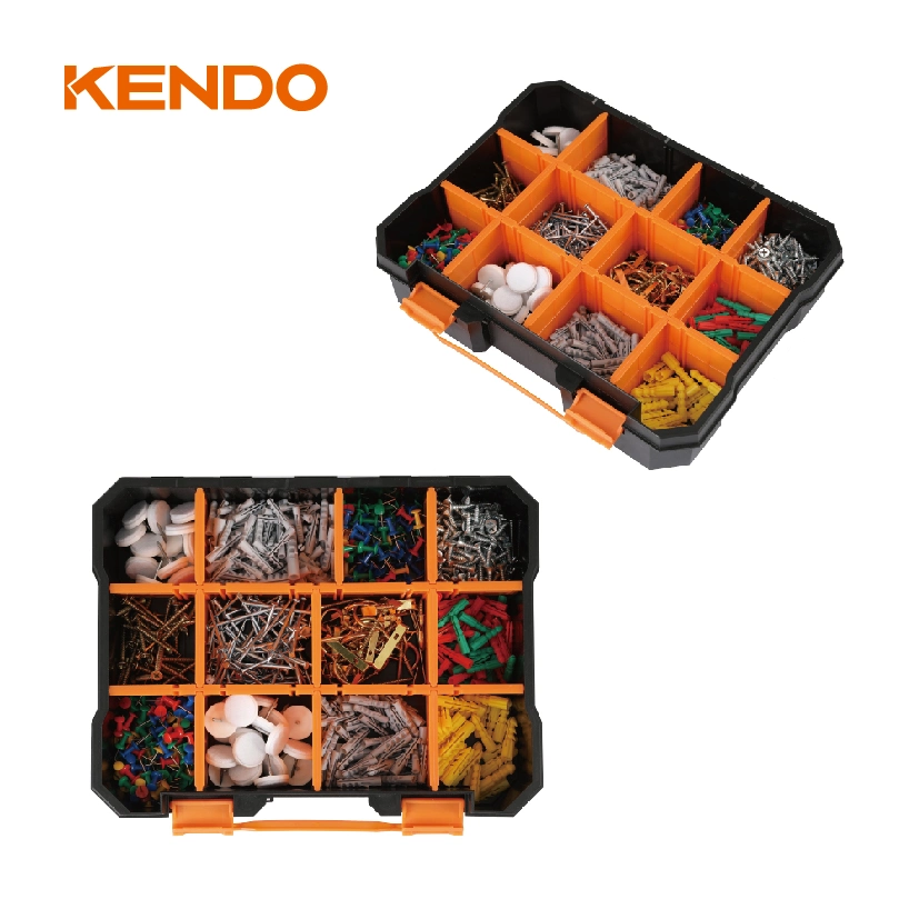 Le kendo Interlockable 3 en 1 Les organisateurs de la boîte à outils à main durable, les loquets de lourds et des charnières renforcées s'assurer que le couvercle ne sera pas flip ouvert