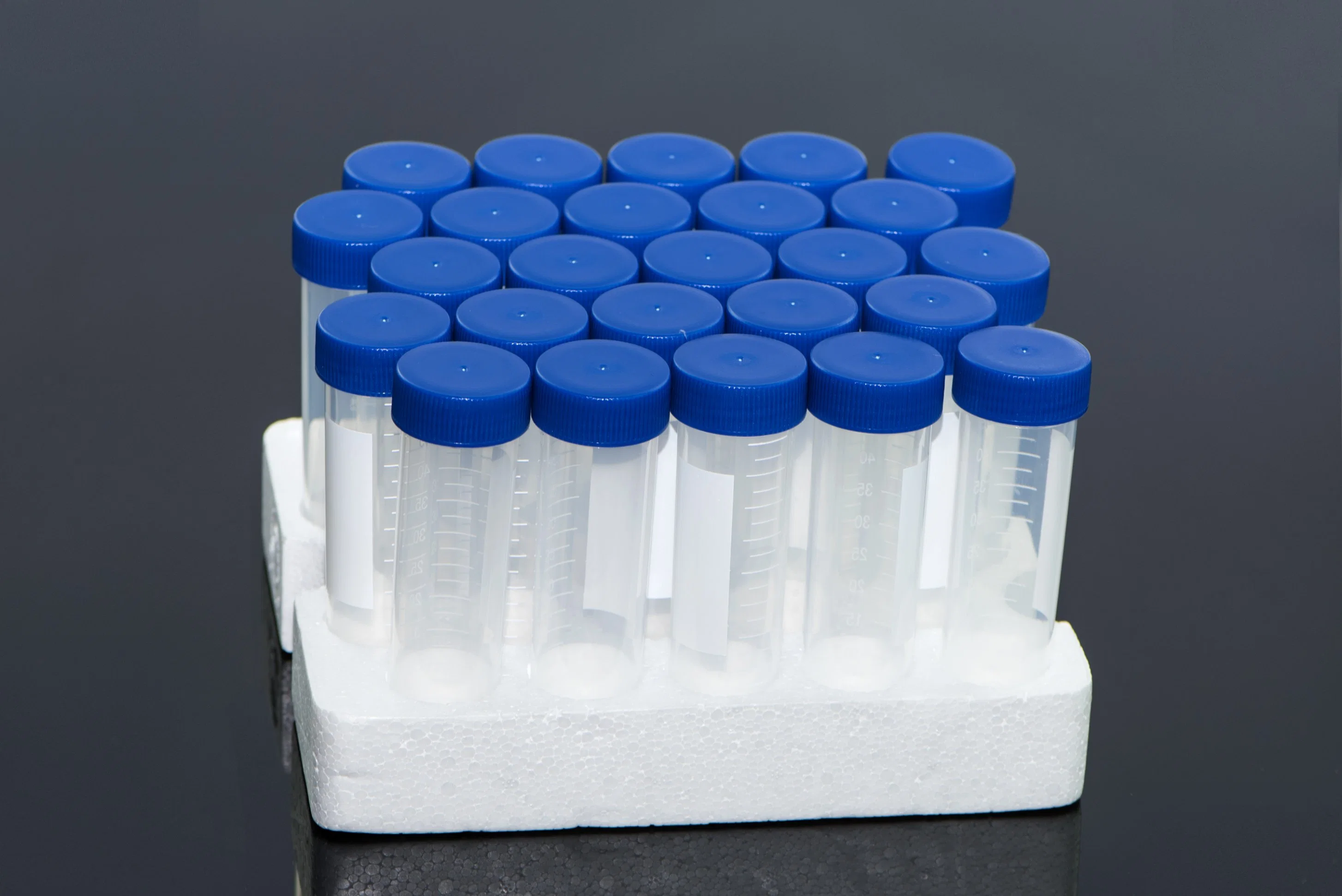 Flat-Top Cap, PP, Conical, Rack Pack, 15ml, 50ml, Sterile or Non-Sterile, CE, ISO, Disposable. Centrifuge Tubes.