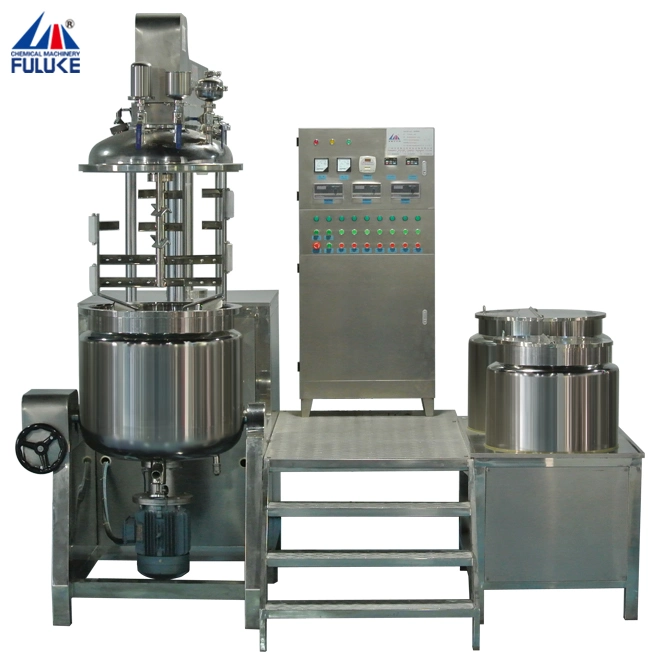 100L 200L 300L Cream Vacuum Emulsifying Mixer with Homogenizer Soap Making Machine Price