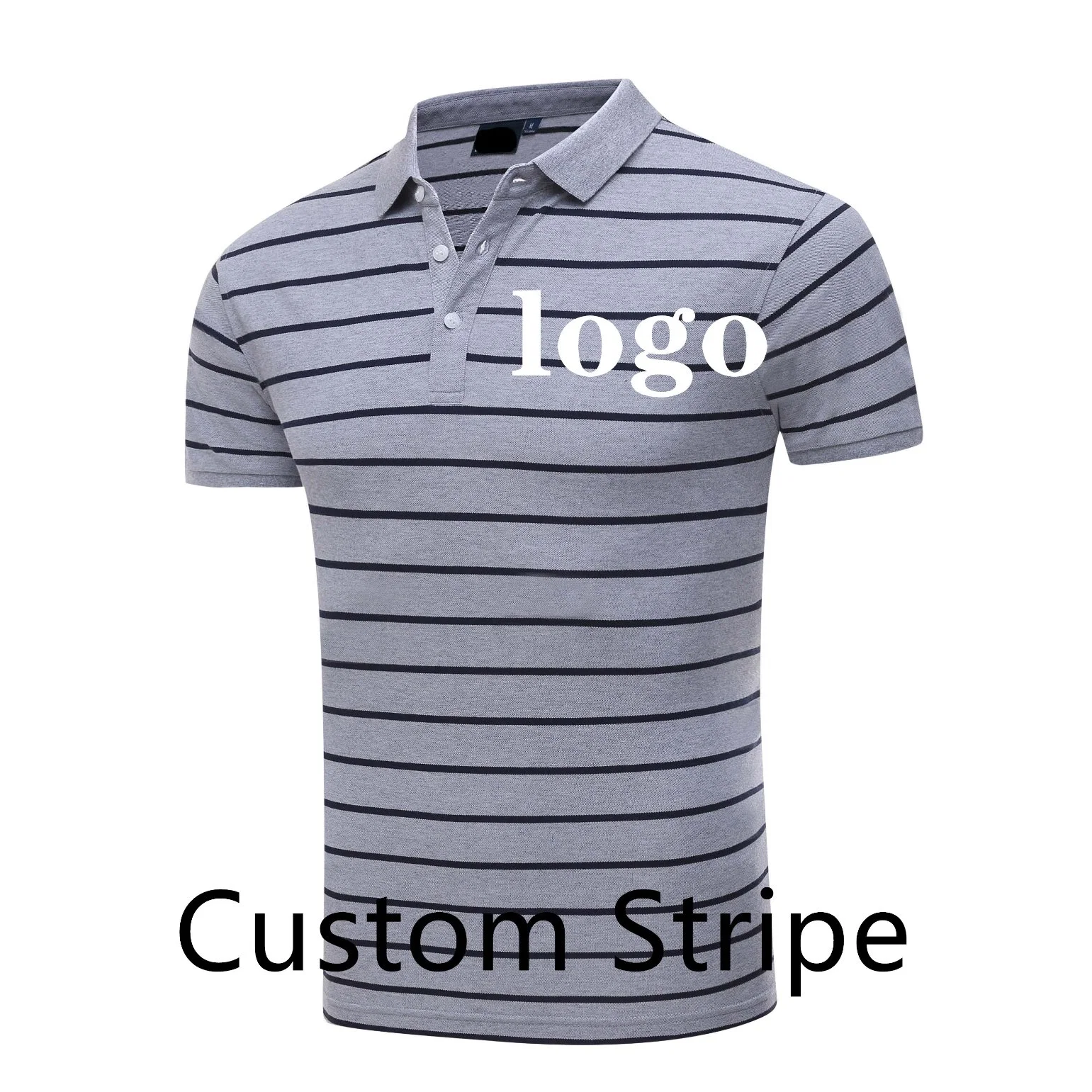 Custom Design Polyester Spandex Mens Polo Shirts Golf Slim Fit Performance Jersey Stripe Polo Shirt Wholesale/Supplier