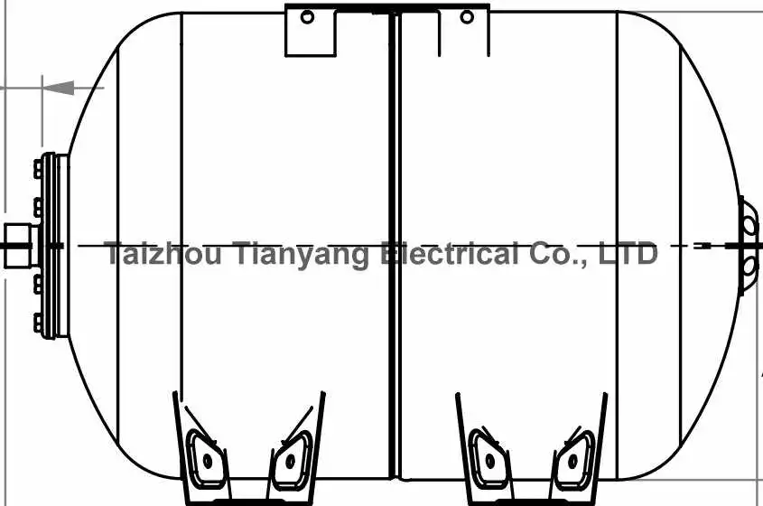 Horizontale Membran-Membrandruck-Tanks Behälter mit 50 Liter Kapazität