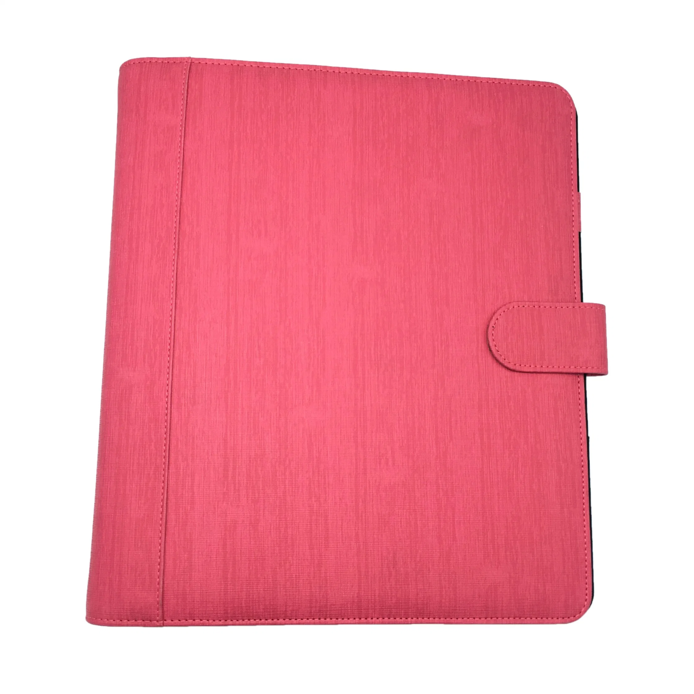 Custom Color PU Leather A4 carpeta de archivos Oficina y Escuela Organizador de documentos usado Office Stationery Ring Binder