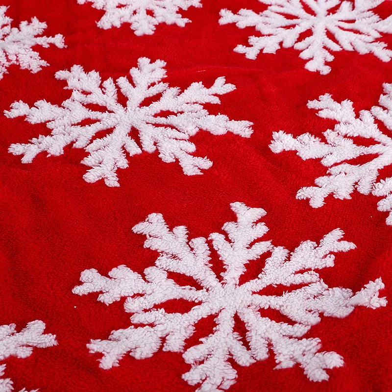 Commerce de gros de l'hiver épaisse couverture Flankel Noël Jacquard Sherpa