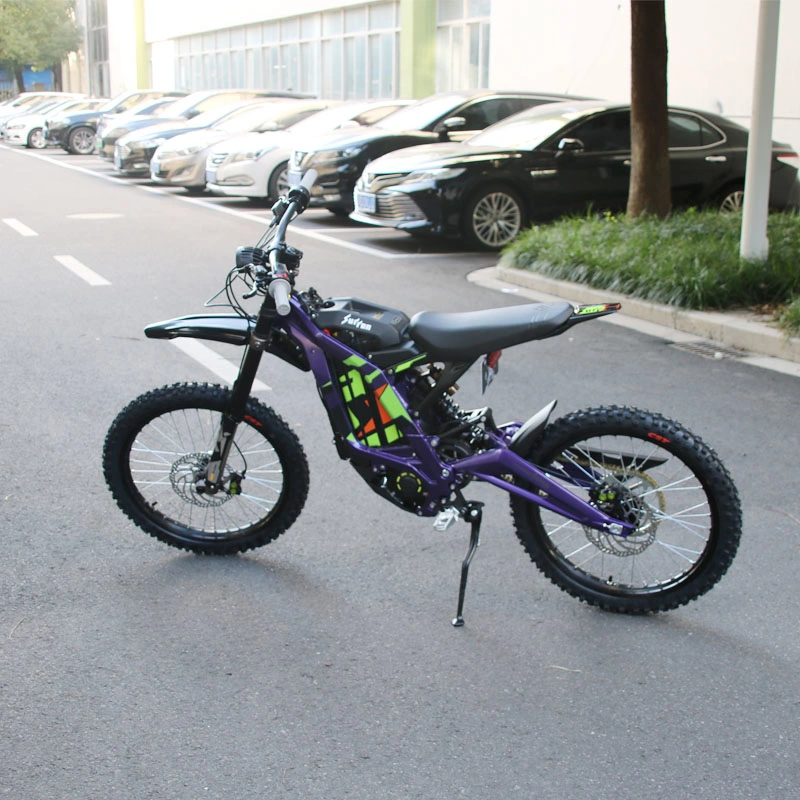 Gelb Elektro-Fahrrad Motorräder 6000W 60V 40Ah Samsung Zellen eBike Light Bee X Surron Elektro Dirt Bike