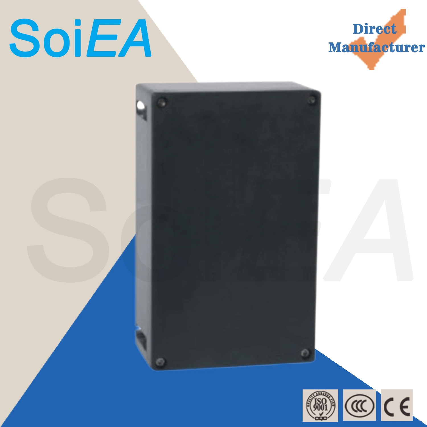 Black Waterproof Plastic Enclosure Box Electronic Instrument Case Electrical Project Outdoor Junction Box