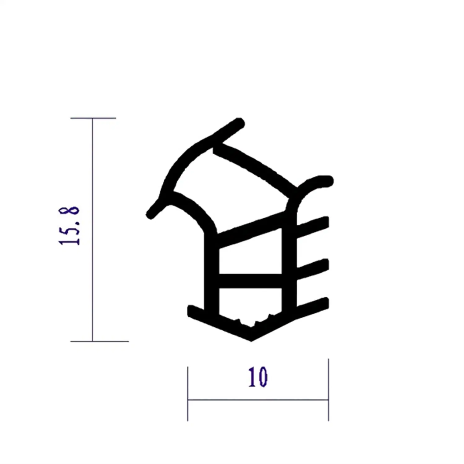 China Groove Frame PVC Sealing Strip for Doorstop to Reduce Noise and Light