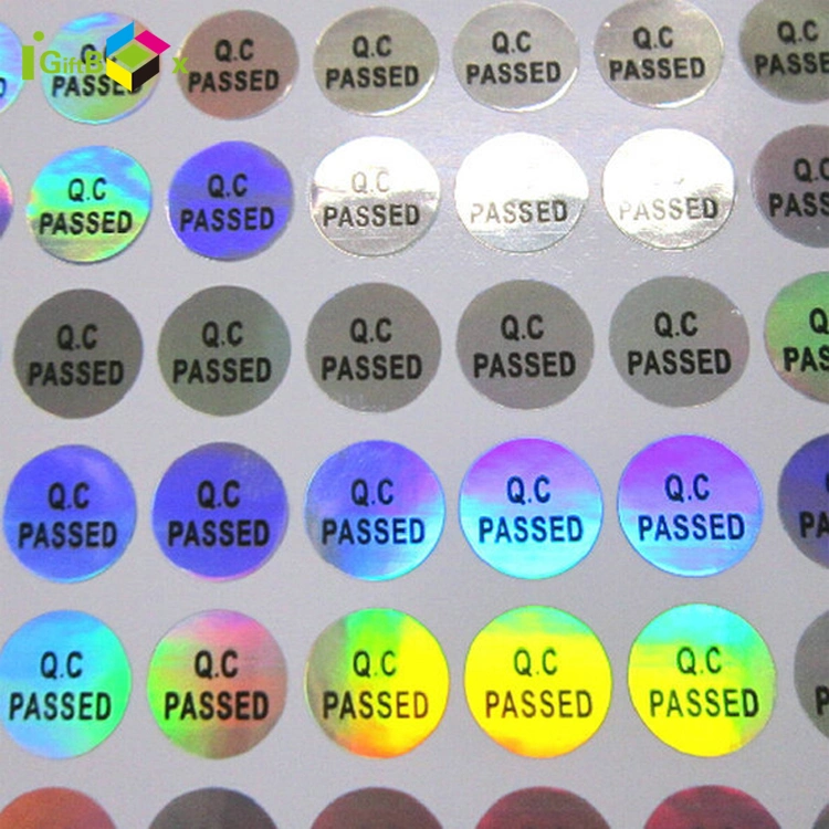 Holographic Glossy Matte Finishing Sticker Private Label Kosmetik Gläser Vinyl PVC-Etikett auf Papier