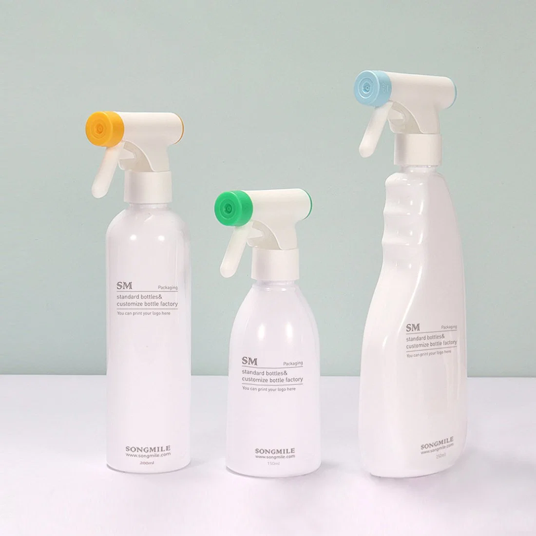 New Design Luxury High quality/High cost performance Household Cleaning Garden 28/410 PP Pump Spray Strong Plastic White Pet 200ml 300L Trigger Sprayer Bottles