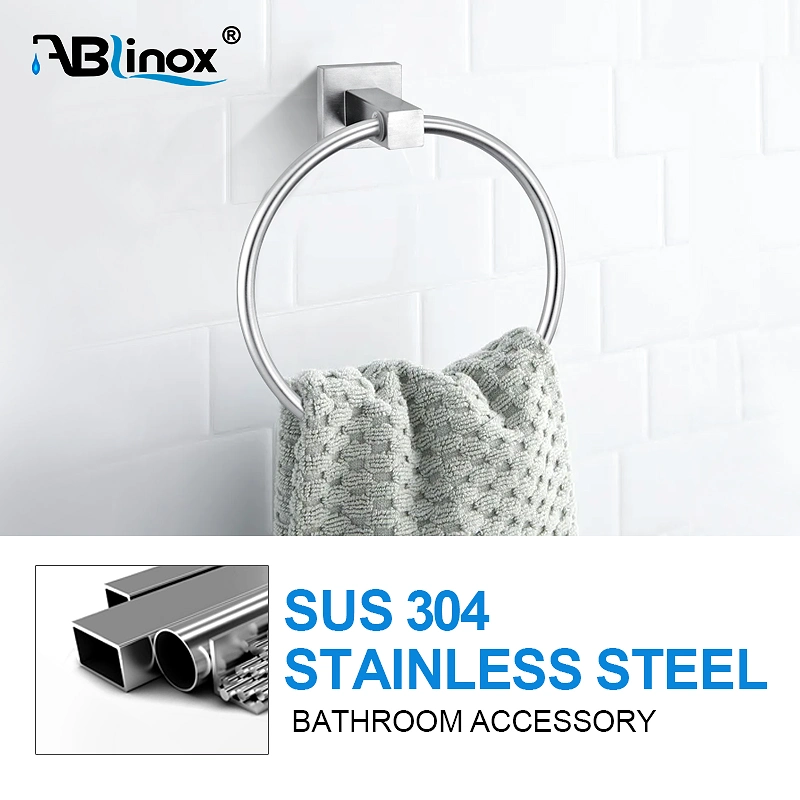 Ablinox Simple Design Stainless Steel Bathroom Accessories Single Towel Ring