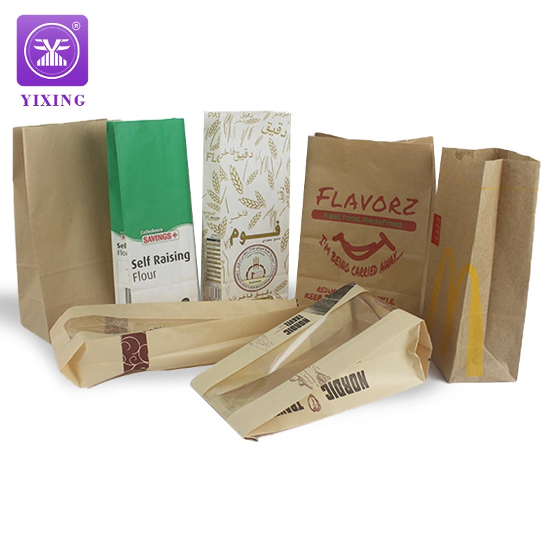 Toast Bakery Bread Packaging with Window Takeaway Packaging Custom Bread Packaging Bag Kraft Paper Bag for Food