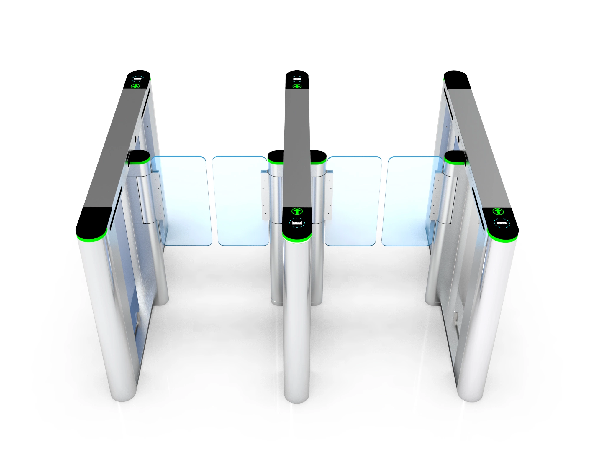 Automatic Half Height Turnstile Gate with RFID Card Access Control Swing Barrier Turnstile