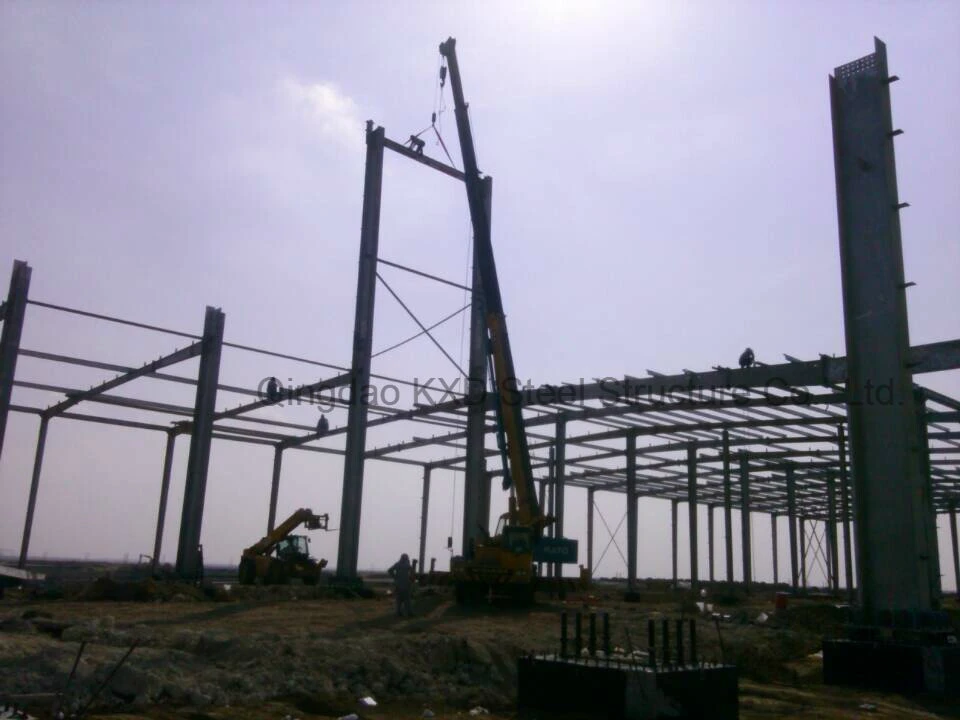 Glvanized Frame Steel Structure Construction Warehouse Building (KXD-SSW2011)