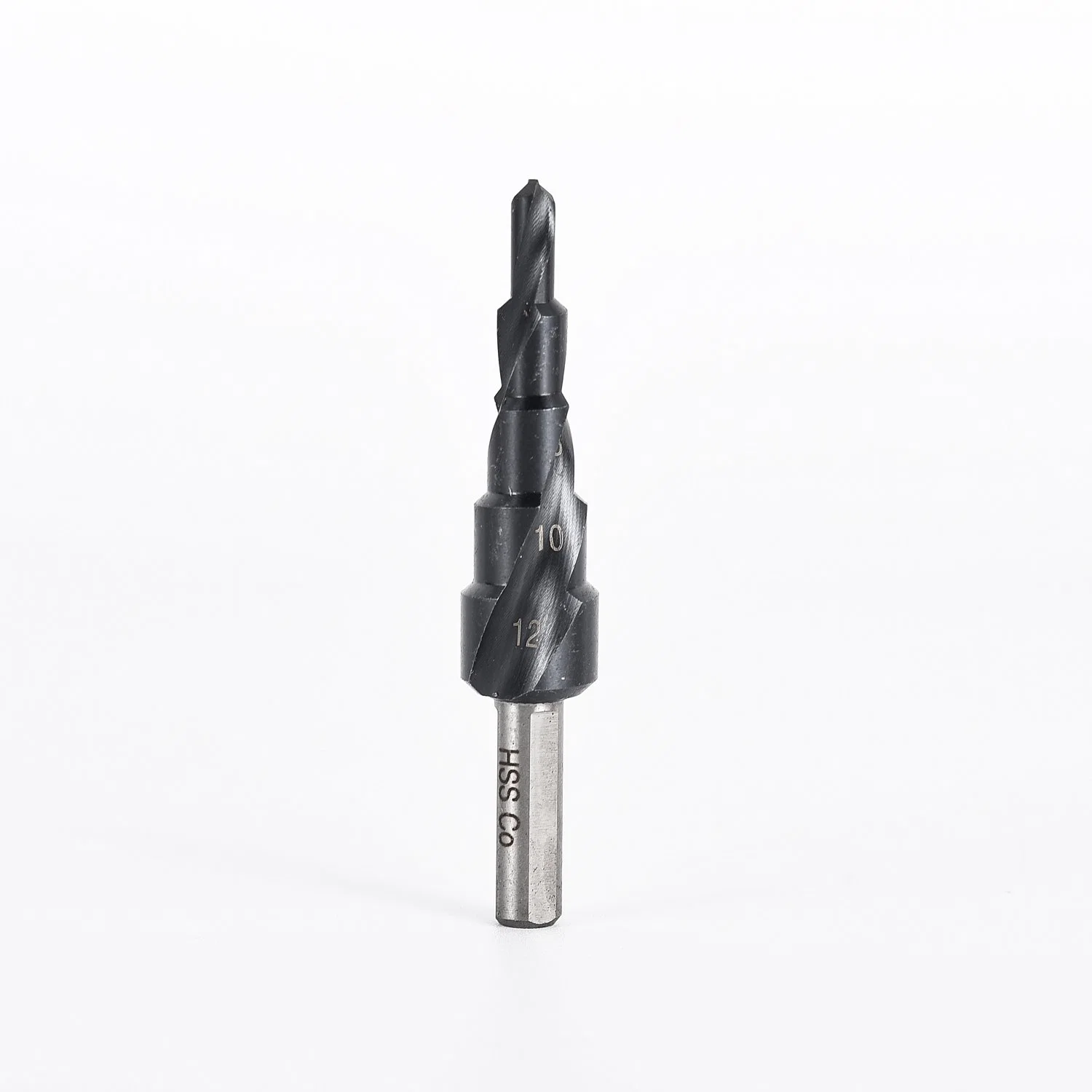 Behappy 3PCS 4-12mm Spiral Flute Black Finished Step Drill