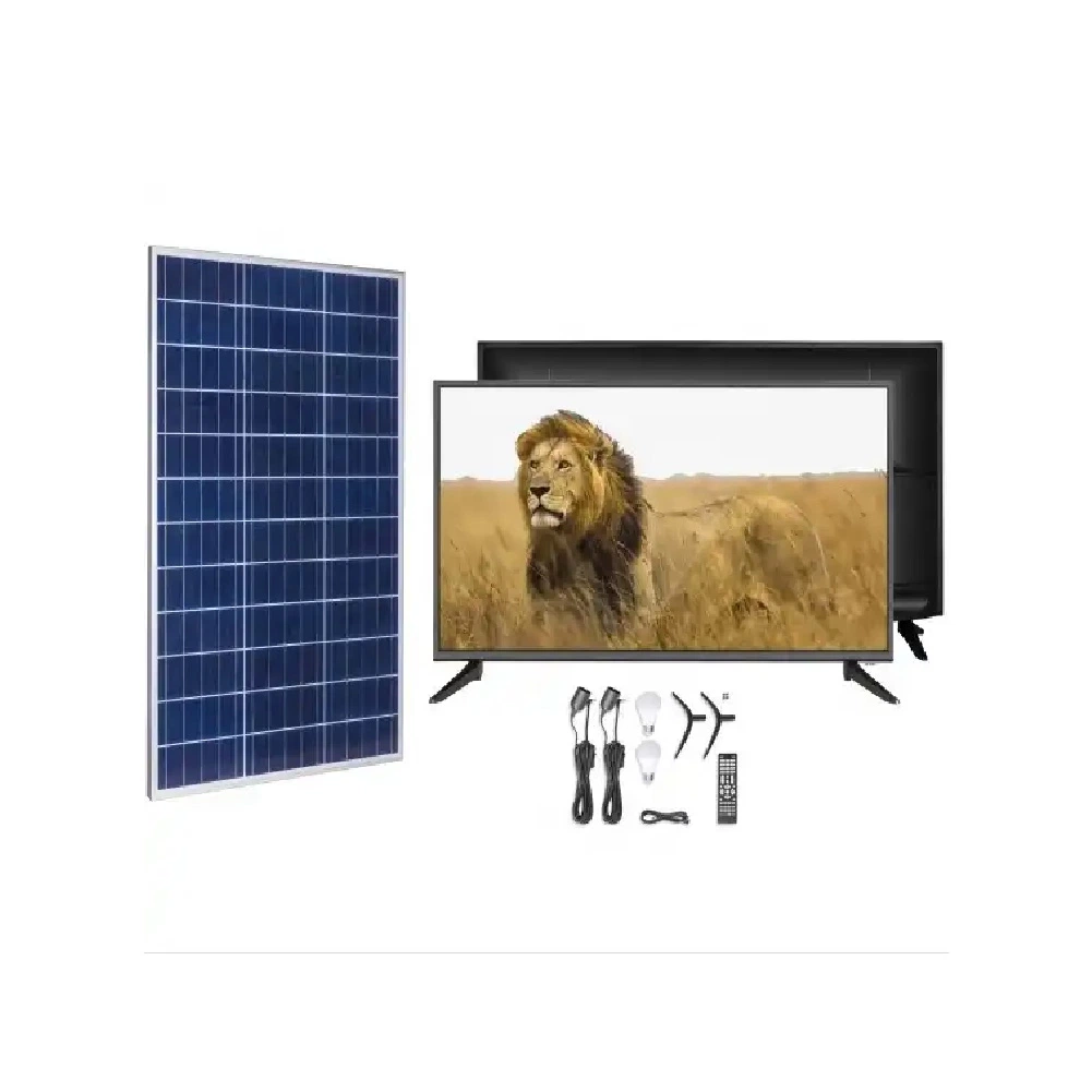 High-Quality off-Grid Solar Home System Kit 40inch AC and DC Solar TV LED with Rechargeable Battery