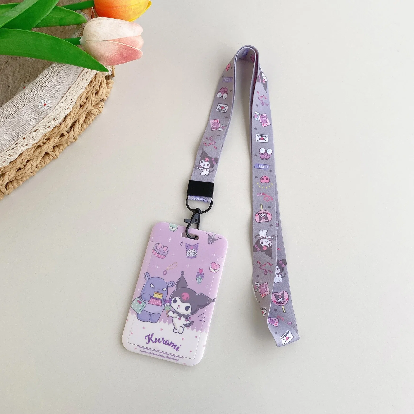 Ruunjoy Cartoon Cat Lanyard for Key Neck Strap Lanyard Card ID Badge Holder Key Chain Key Holder Hang Rope Key Rings Kids Gifts