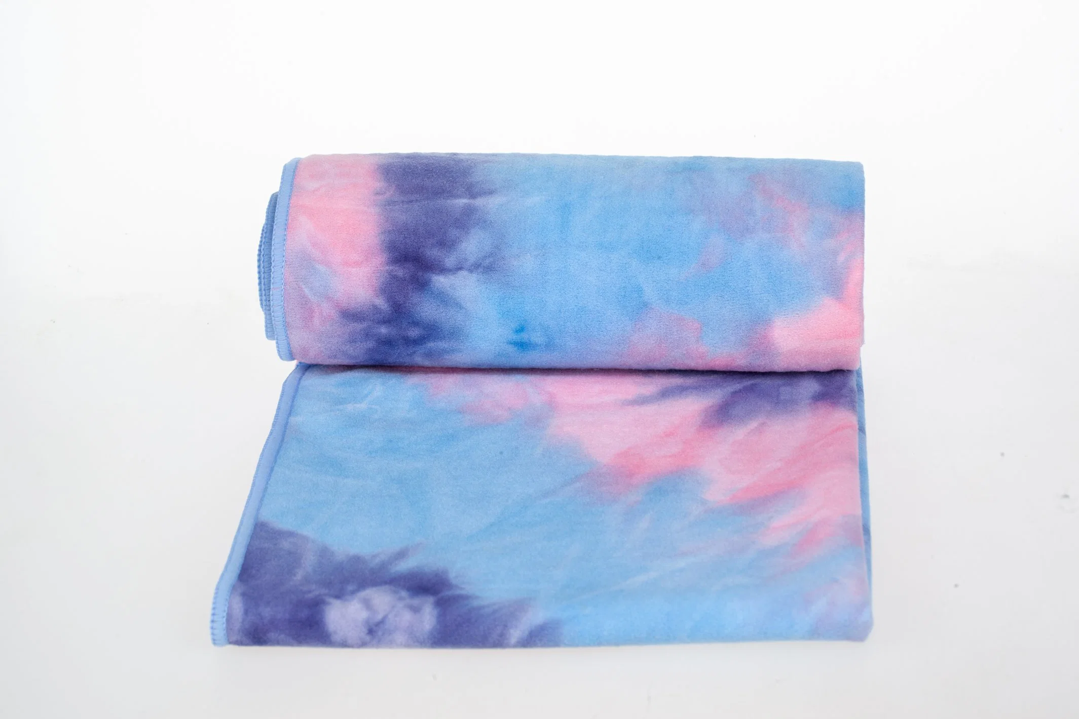 Hot Sale Soft Fitness Men Women Tie Dye Non Slip Microfiber Suede Yoga Mat Towel Set