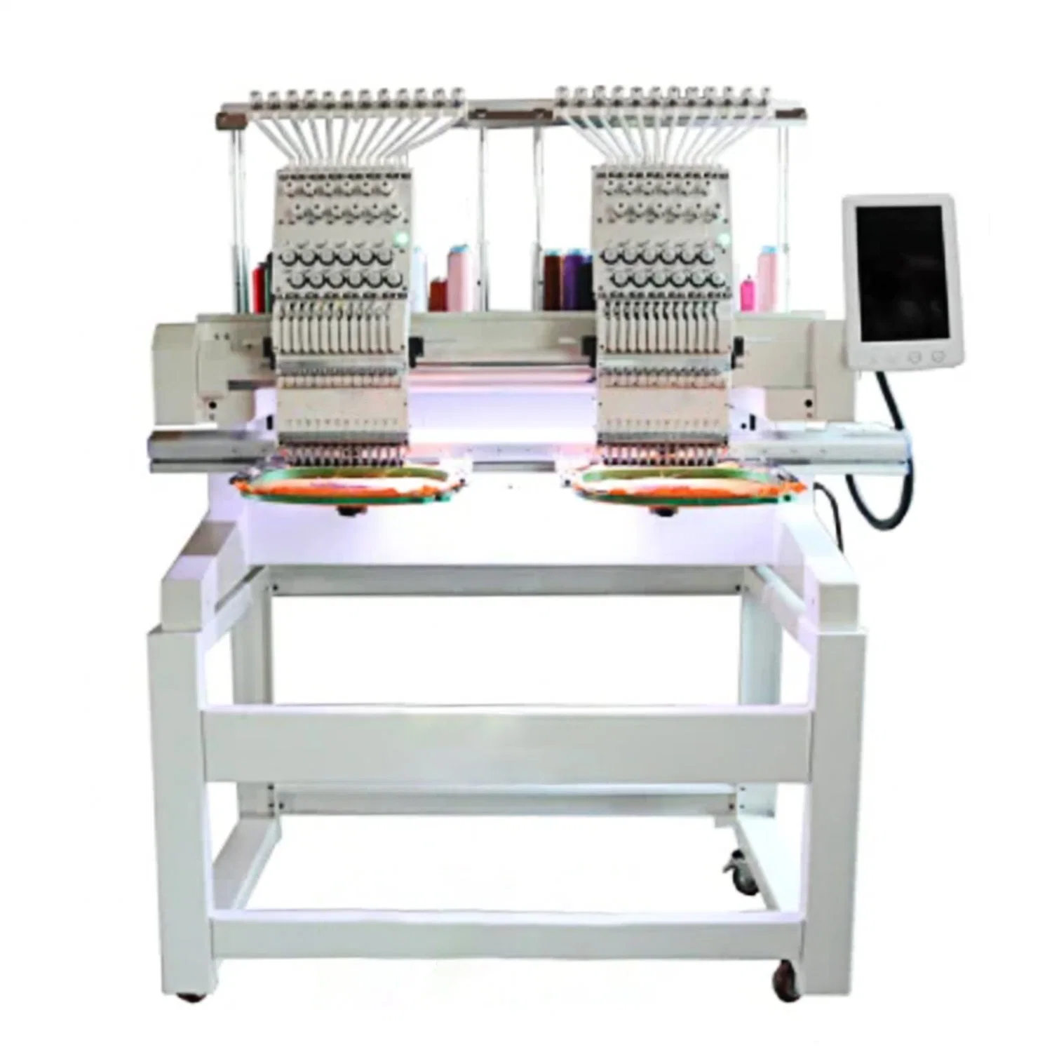 High Speed Home Application 2 Head Automatic Clothing Apparel Embroidery Machine