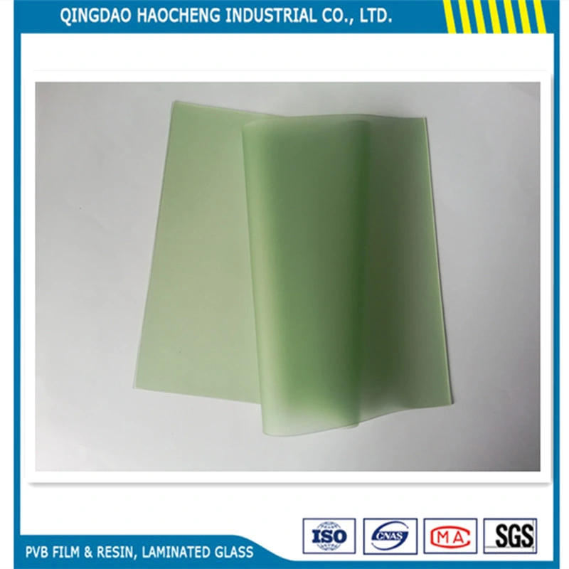 French Green 0.76mm Polyvinyl Butyral PVB Film for Automotive Windscreen Glass