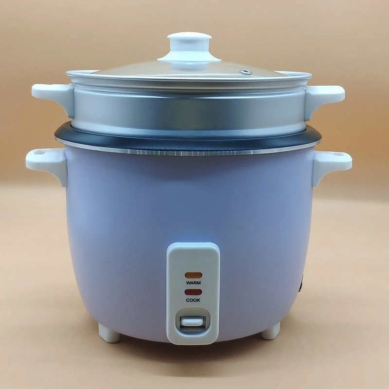 2.2L Traditional Drum Round Shape Electrical Household Rice Cooker with Glass Lid Easy to View Cooking Process