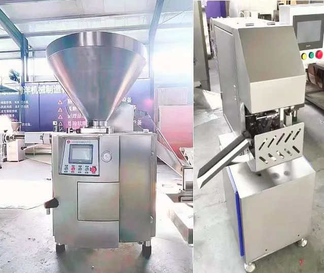 Мясоперерабатывающий комбинат/промышленный автомат 9,5 кВт Zg6500 Sausage Ham Машина для наполнения для резки набивной механизм Цена/2023 Новая болонская машинка для отрезки