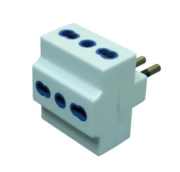 10A/16A Italian Plug Adapter with 3 Outlets