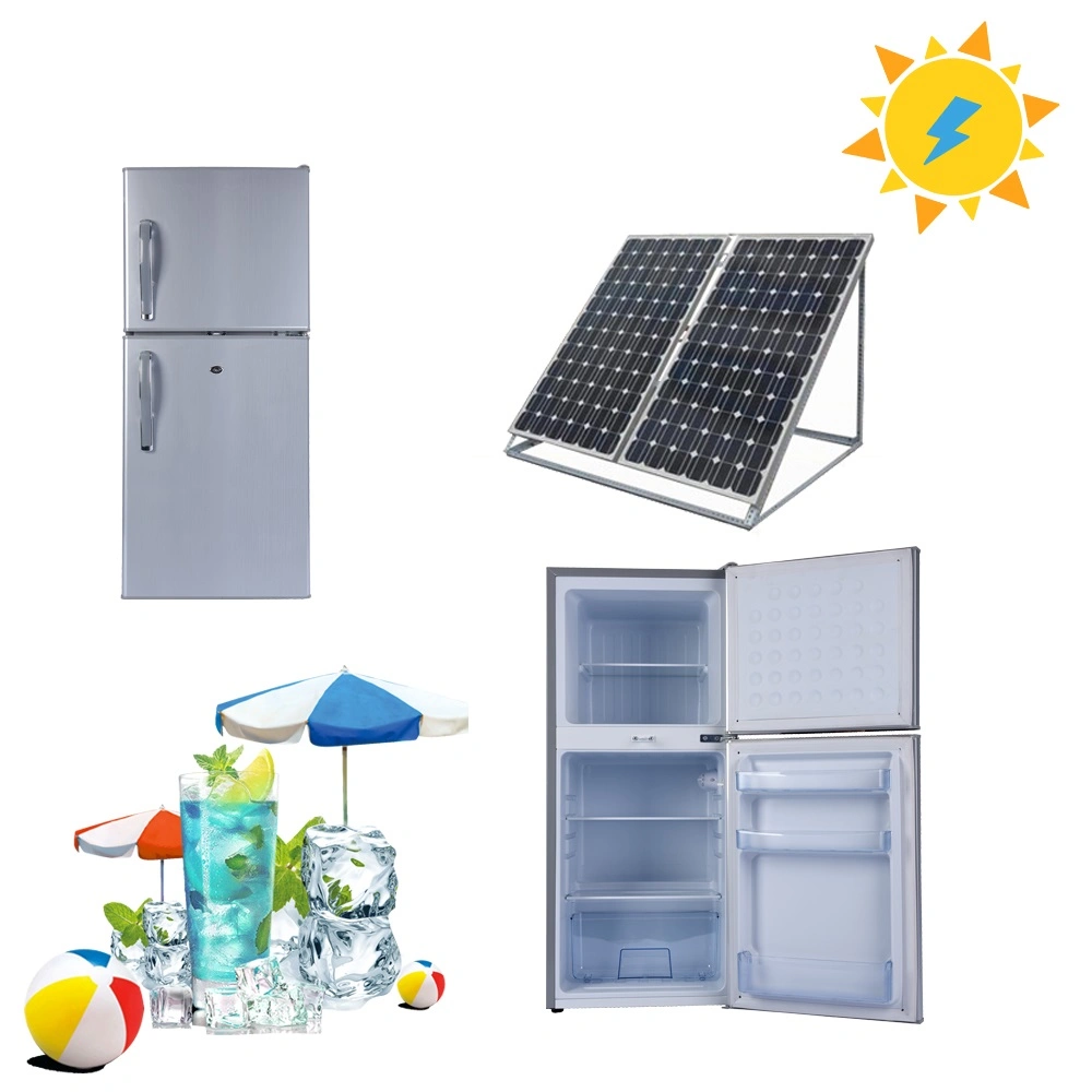 98L Rentable China hizo nevera DC 12 24 Nevera de nevera Top-Freezer Solar en el hogar